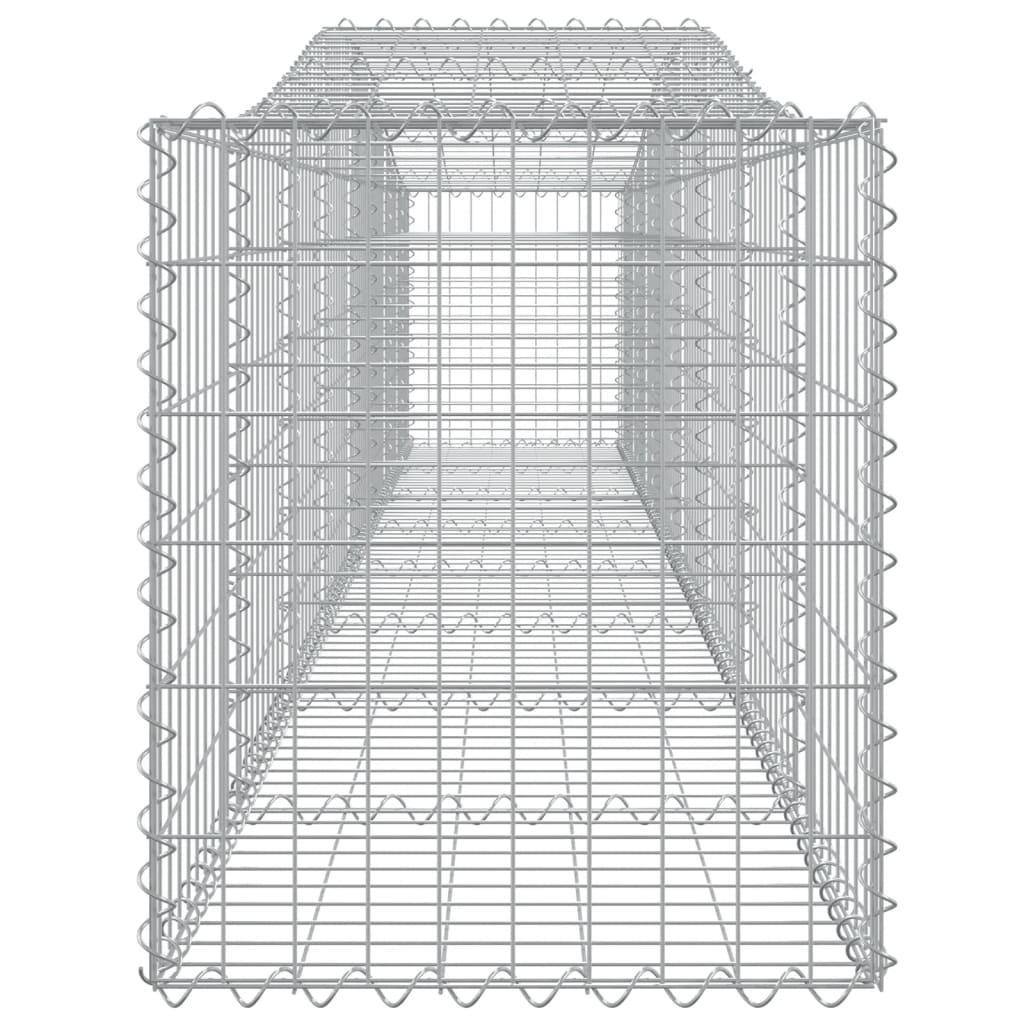 vidaXL Obokana gabonska košara 400x50x60/80 cm pocinkano železo