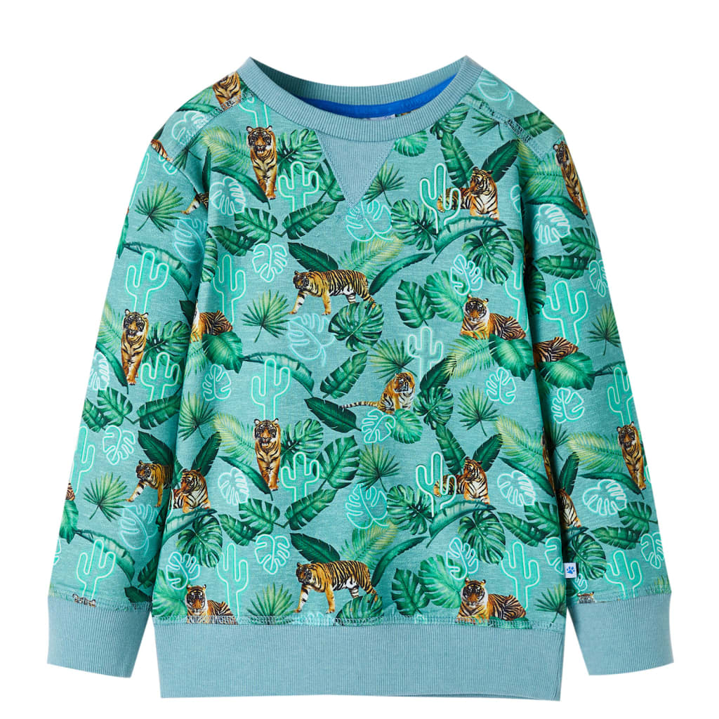 Otroški pulover svetlo zelena melange 104