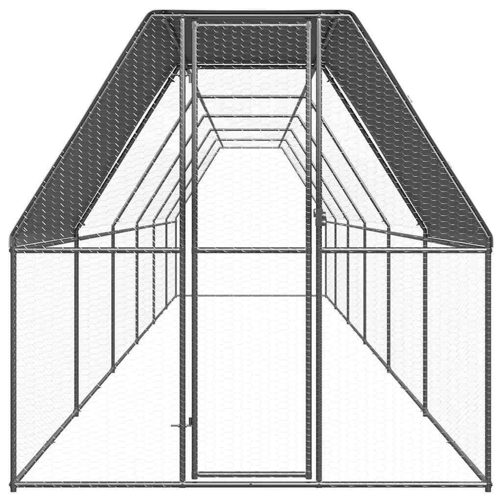 vidaXL Kokošnjak 2x12x2m pocinkano jeklo