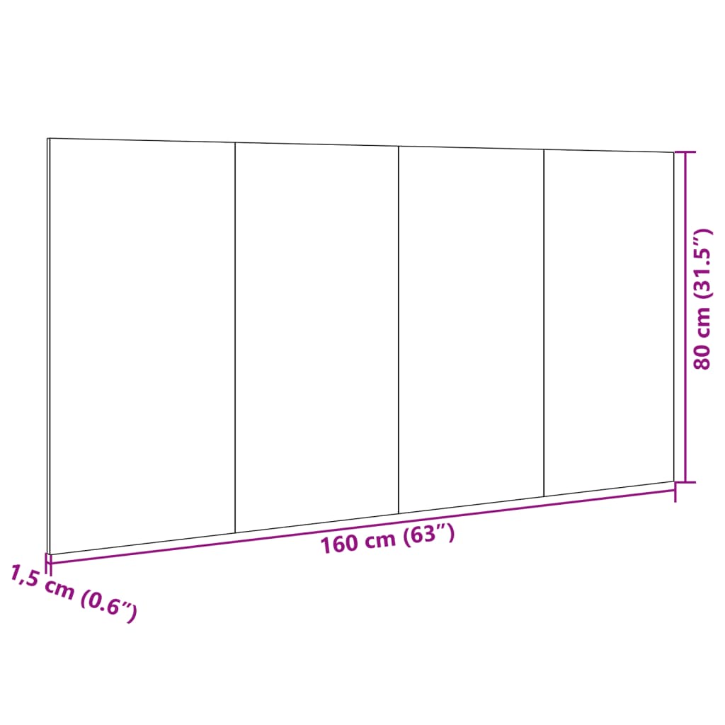 vidaXL Posteljno vzglavje z omaricami rjavi hrast 160 cm inž. les