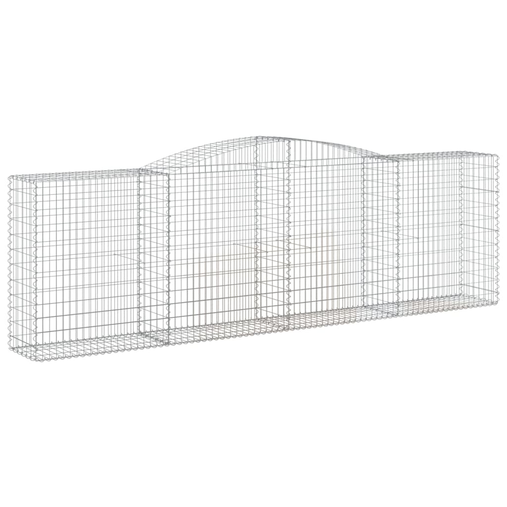 vidaXL Obokane gabion košare 9 kosov 400x50x120/140cm pocinkano železo