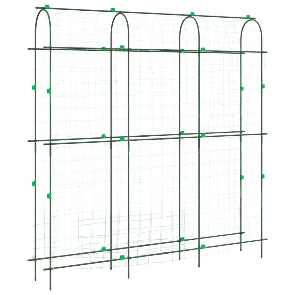 vidaXL Vrtna oporna mreža za vzpenjavke U-okvir 181x31x182,5 cm jeklo