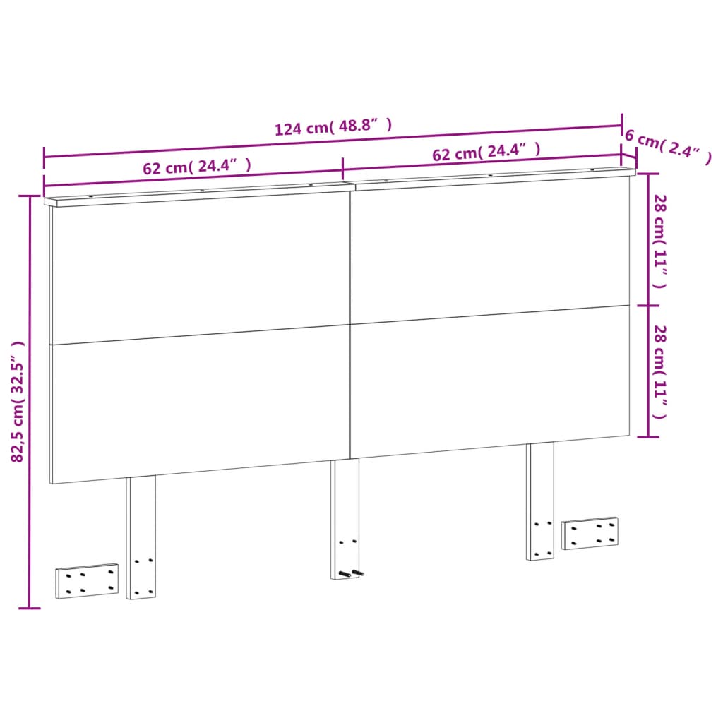 vidaXL Vzglavje voščeno rjava 120 cm trdna borovina