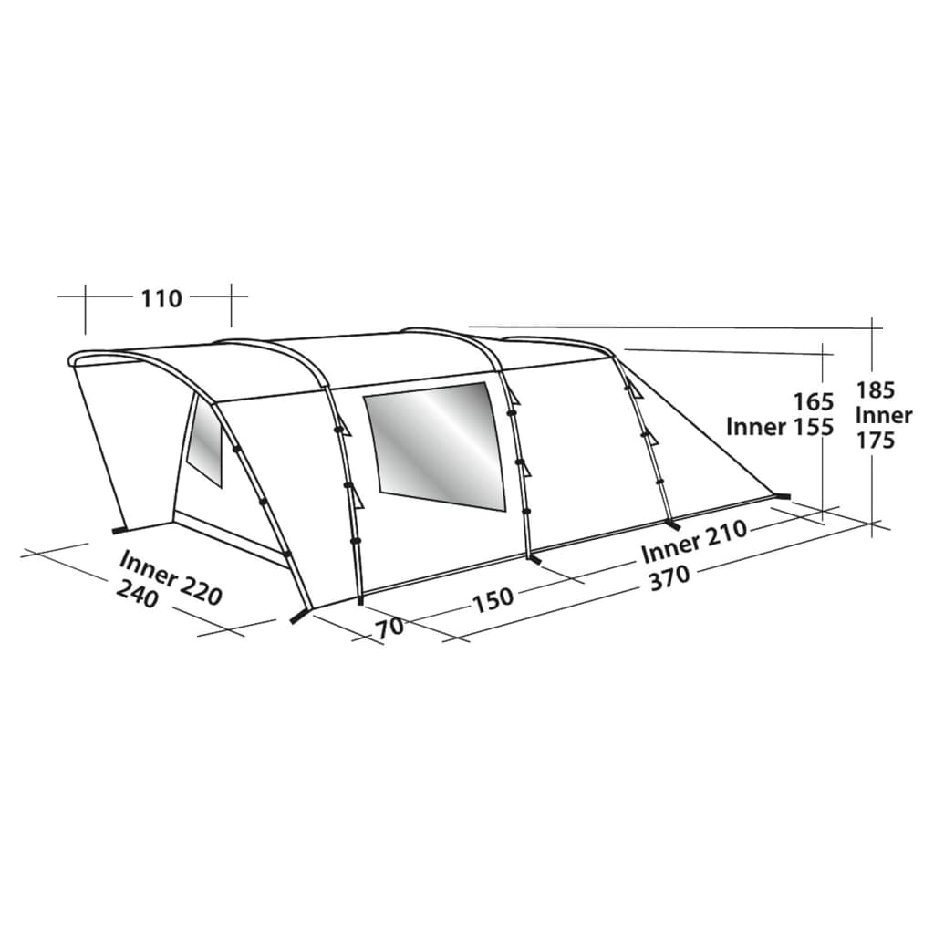 Easy Camp Šotor tunel Palmdale 400 za 4 osebe modre barve