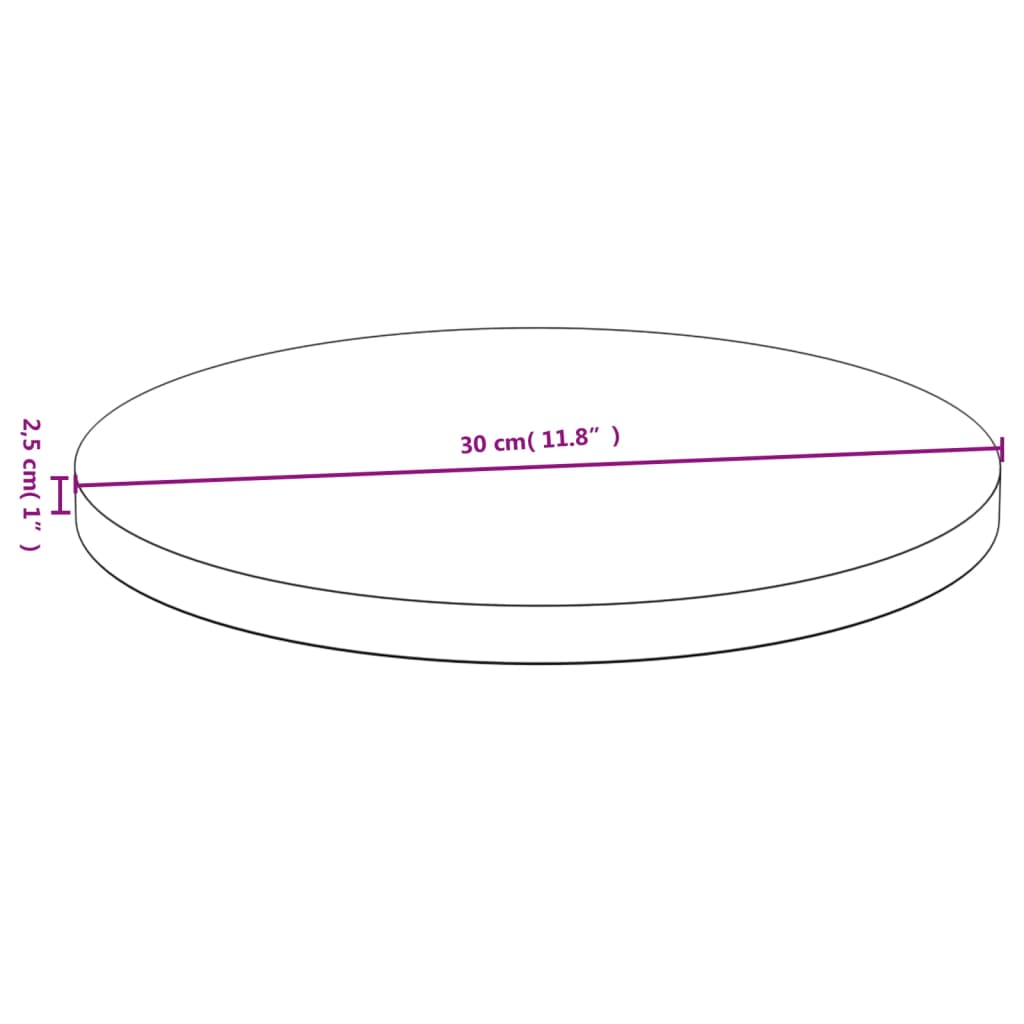 vidaXL Mizna plošča Ø30x2,5 cm bambus