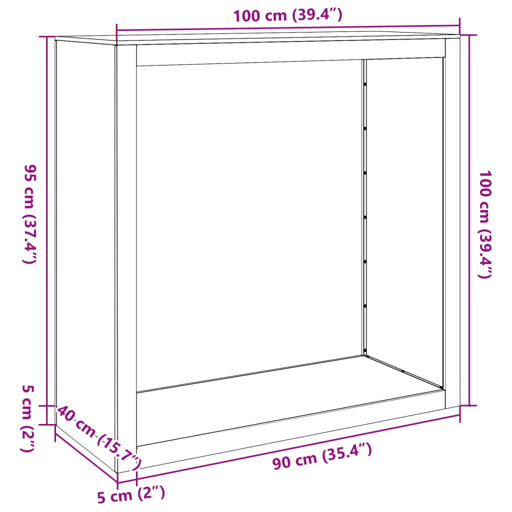 vidaXL Stojalo za drva zeleno 100x40x100 cm jeklo