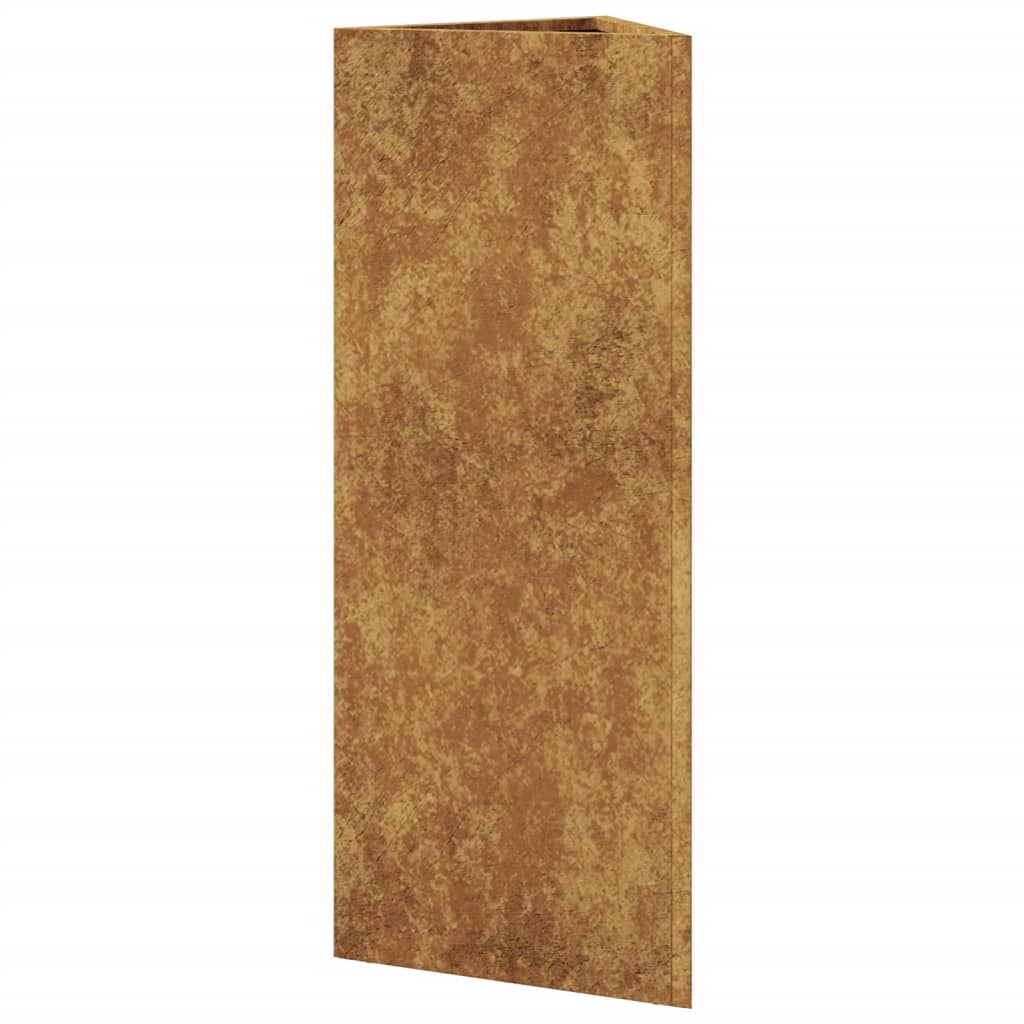 vidaXL Vrtno korito trikotnik 30x26x75 cm corten jeklo