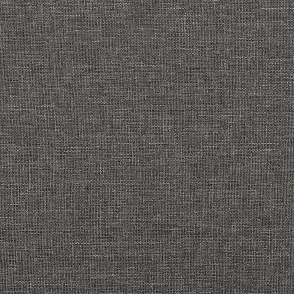 vidaXL Posteljni okvir z vzglavjem temno siv 120x190 cm tkanina