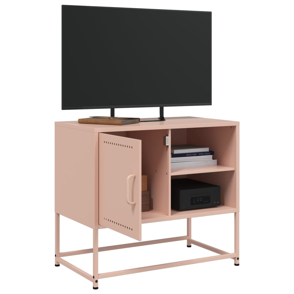 vidaXL TV omarica roza 68x39x60,5 cm jeklo