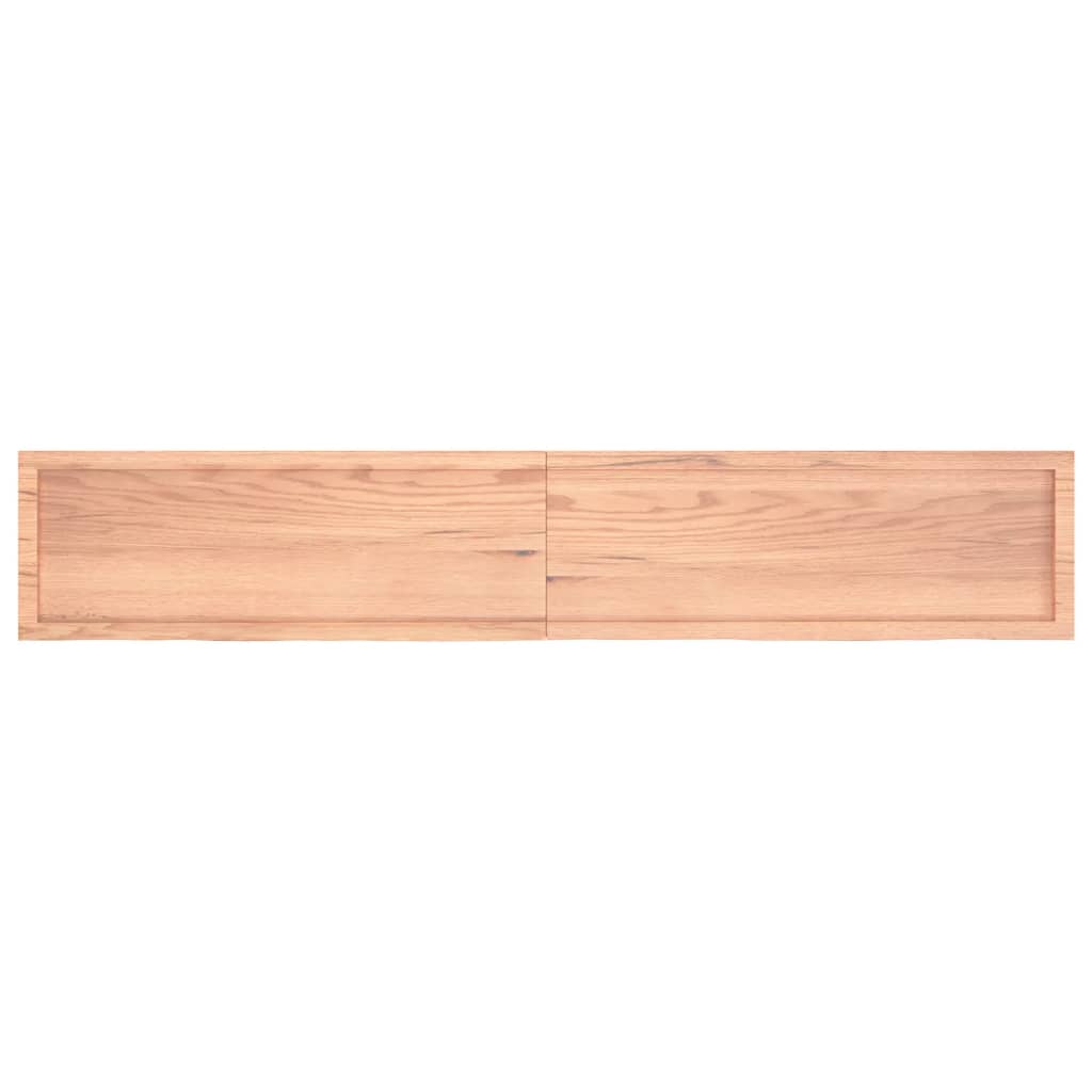 vidaXL Kopalniški pult svetlo rjav 220x40x(2-6) cm obdelan trden les