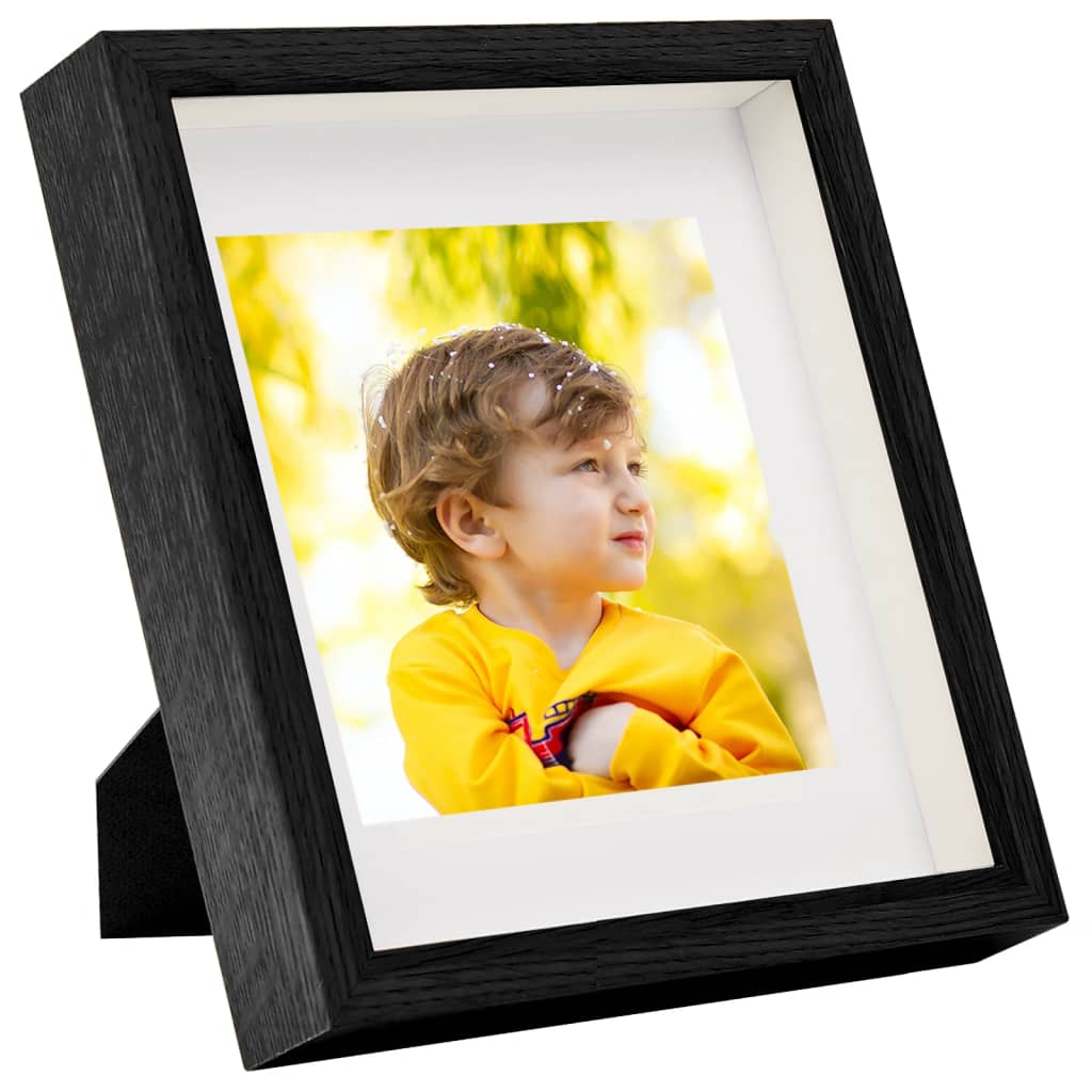 vidaXL 3D foto okvirji 3 kosi črni 23x23 cm za 13x13 cm slike