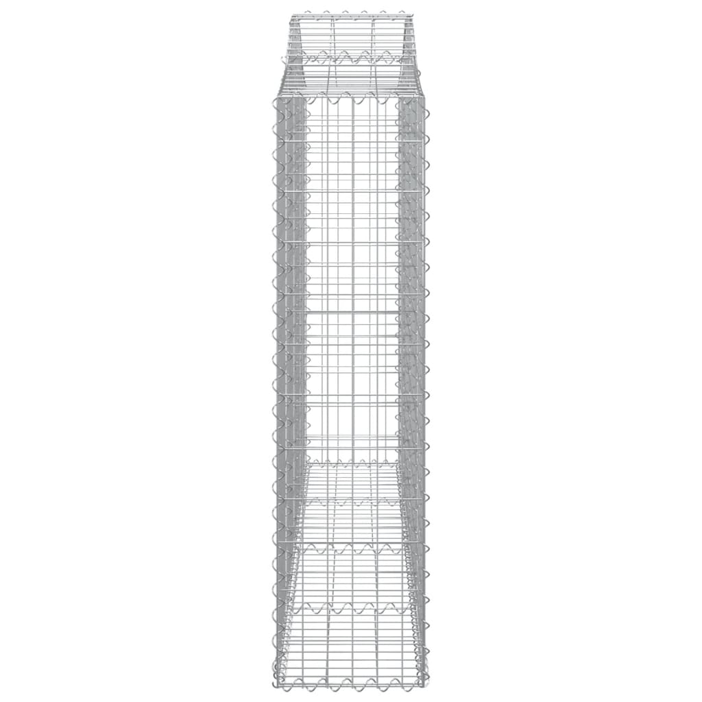 vidaXL Obokane gabion košare 8 kosov 200x30x120/140cm pocinkano železo