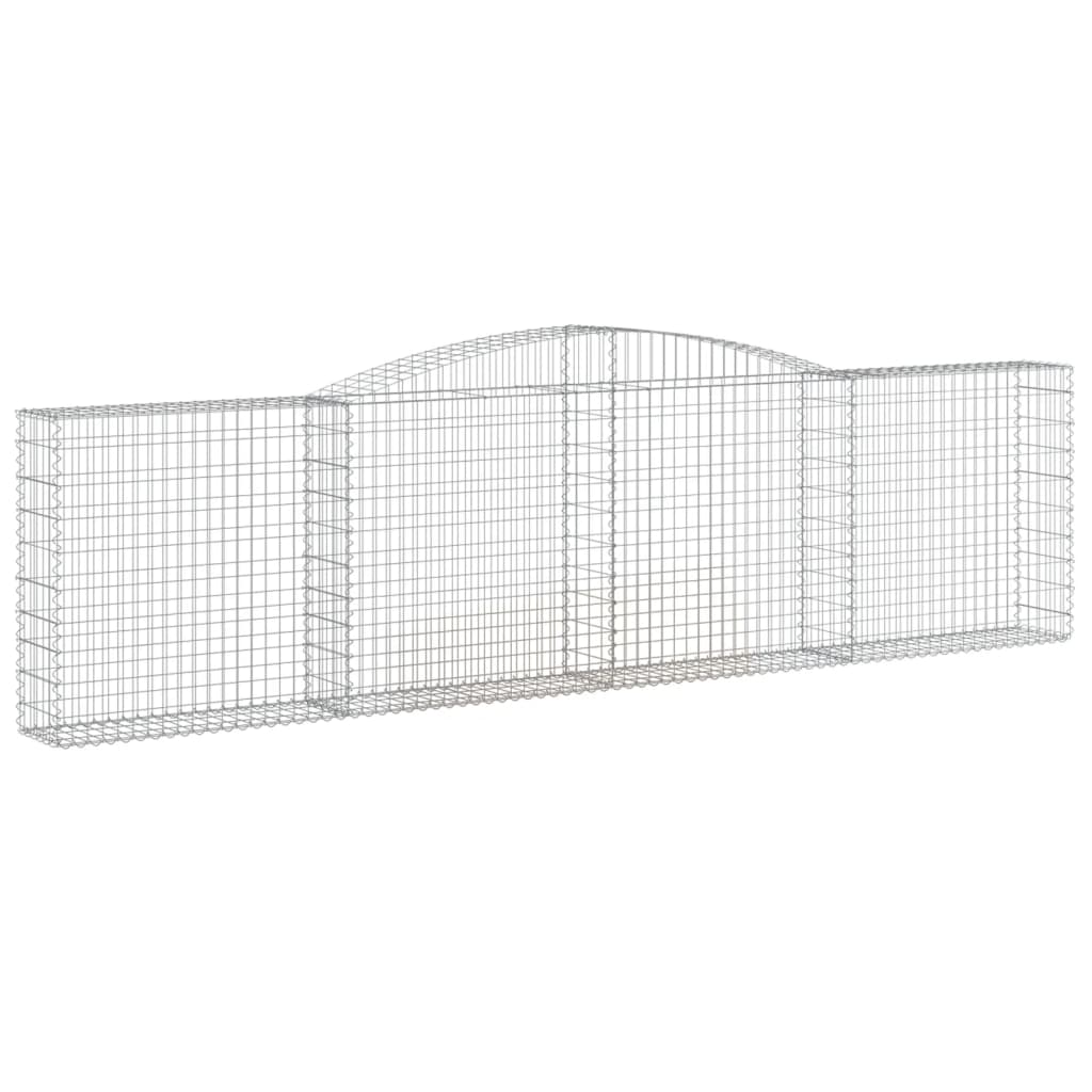 vidaXL Obokane gabion košare 4 kosi 400x30x100/120 cm pocinkano železo