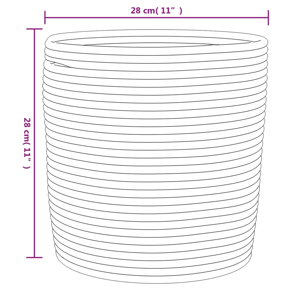 vidaXL Košara za shranjevanje 2 kosa siva in bela Ø28x28 cm bombaž