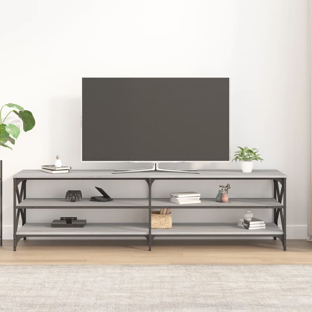 vidaXL TV omarica siva sonoma 180x40x50 cm inženirski les