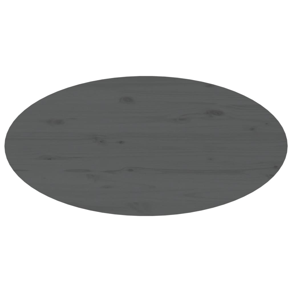 vidaXL Klubska mizica siva 80x40x35 cm trdna borovina