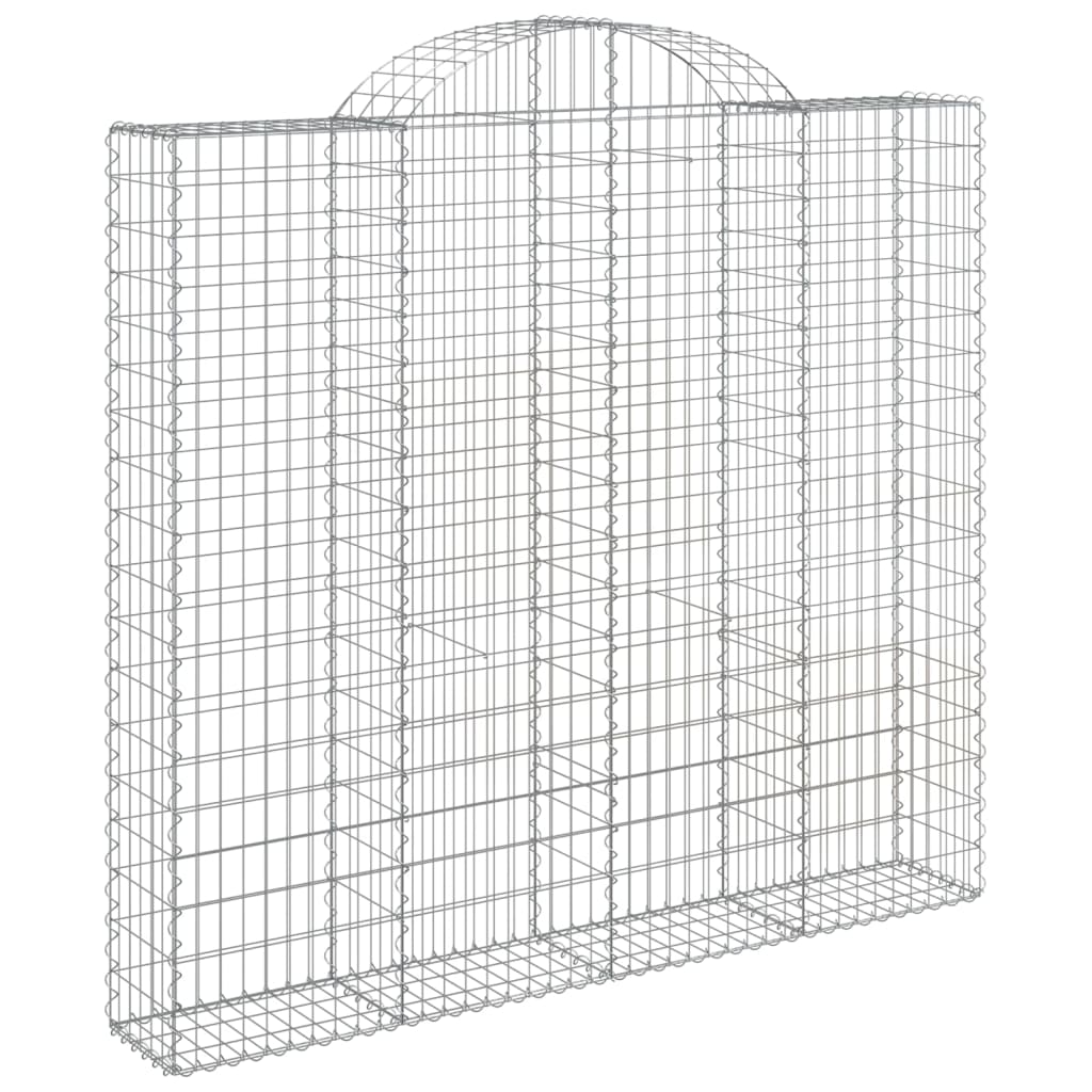 vidaXL Obokane gabion košare 8 kosi 200x50x180/200 cm pocinkano železo