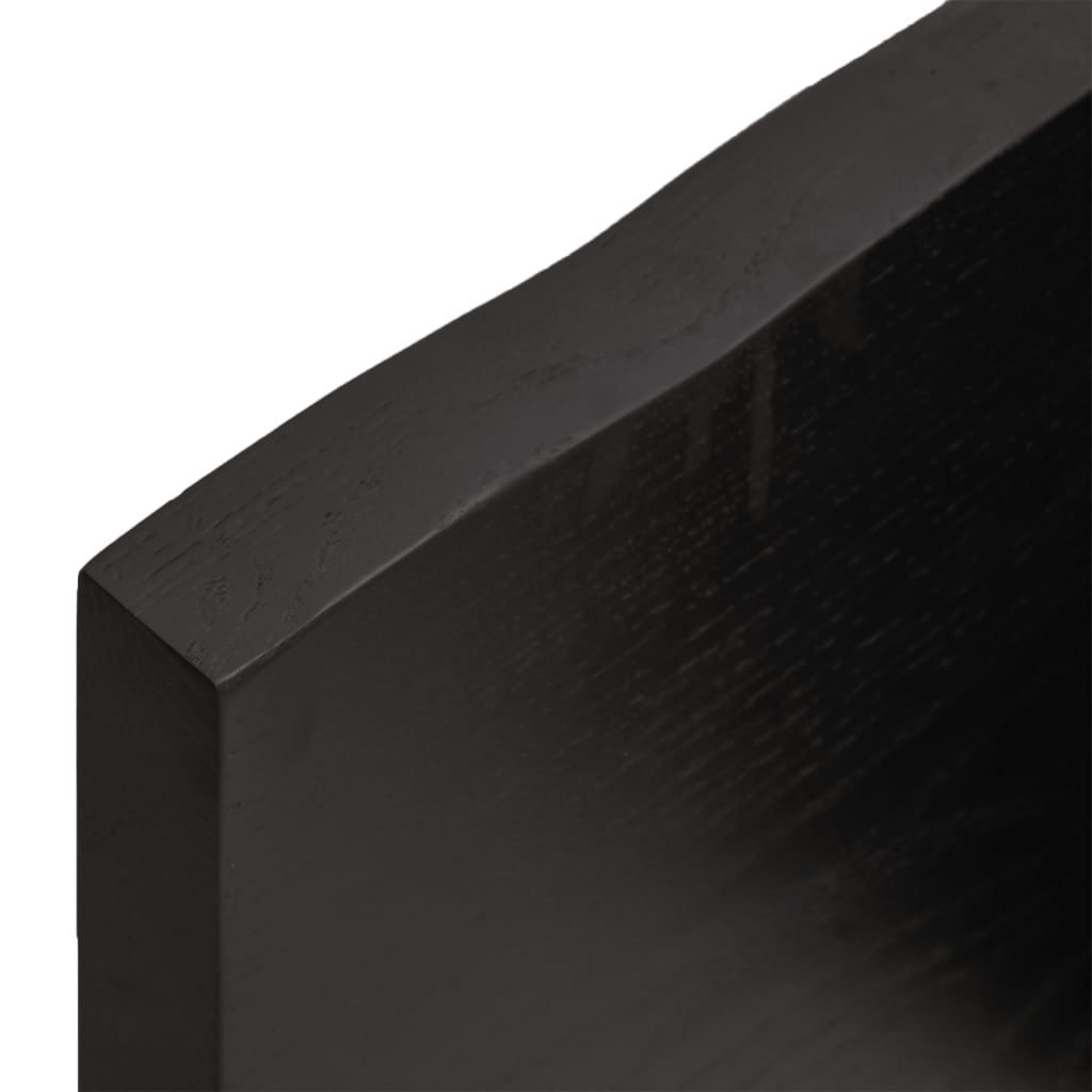 vidaXL Mizna plošča te. rjava 180x50x(2-4)cm obdelana trdna hrastovina