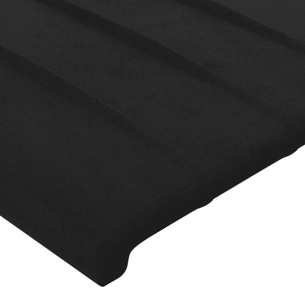 vidaXL Box spring postelja z vzmetnico črna 180x200 cm žamet