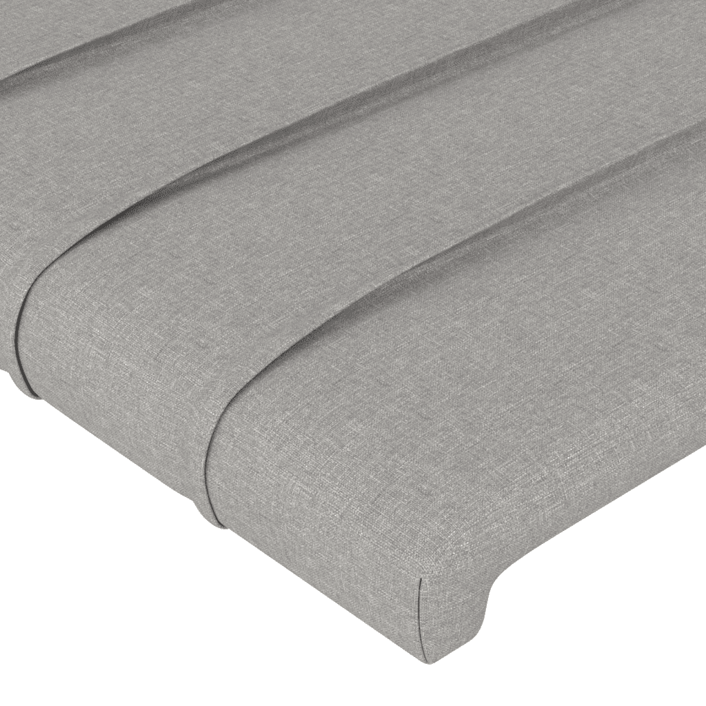 vidaXL Box spring postelja z vzmetnico svetlo siva 80x200 cm blago