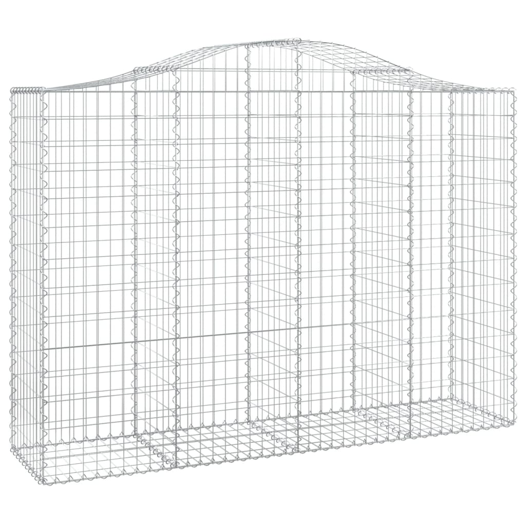 vidaXL Obokane gabion košare 6 kosov 200x50x140/160cm pocinkano železo