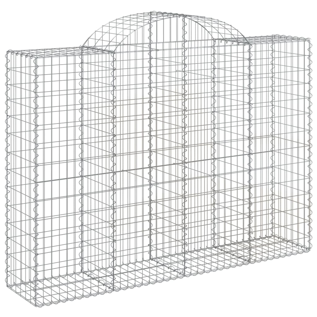 vidaXL Obokane gabion košare 25 kosi 200x50x140/160cm pocinkano železo