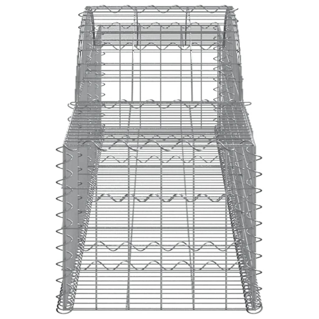 vidaXL Obokane gabion košare 5 kosi 300x50x40/60 cm pocinkano železo