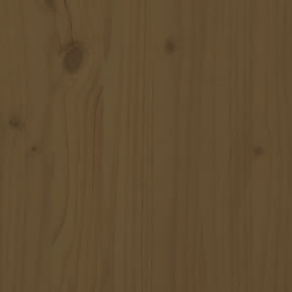 vidaXL Visoka omarica medeno rjava 83x41,5x100 cm trdna borovina