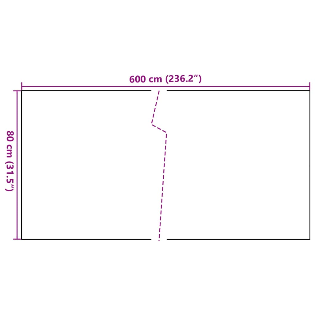 vidaXL Balkonsko platno antracitno 600x80 cm poli ratan