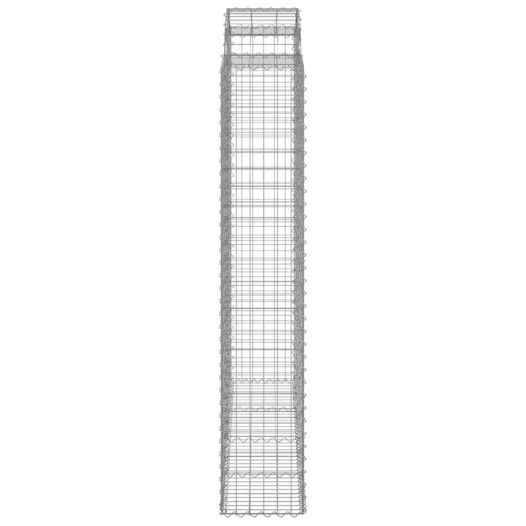 vidaXL Obokane gabion košare 13 kos 200x50x220/240 cm pocinkano železo