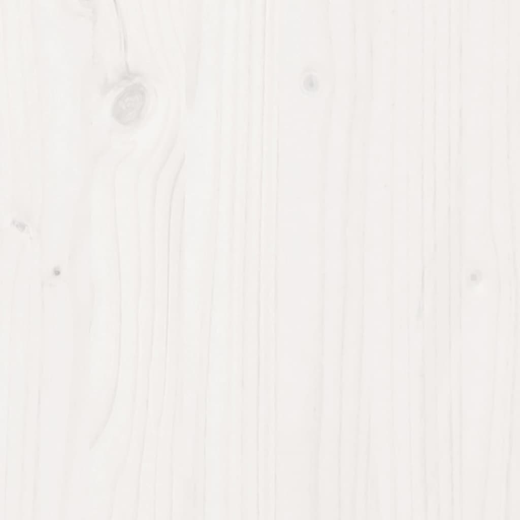 vidaXL Posteljni okvir bel 120x200 cm trdna borovina