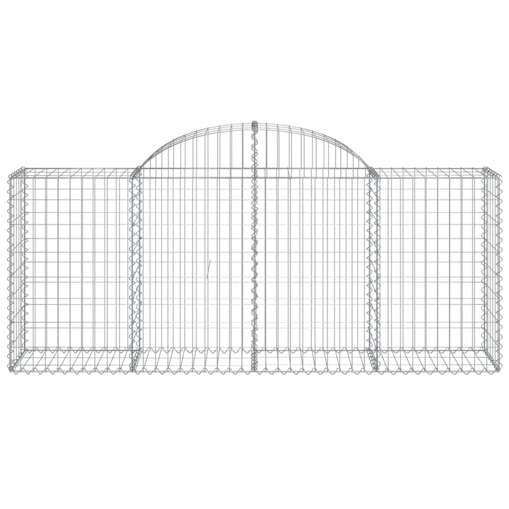 vidaXL Obokane gabion košare 4 kosi 200x50x80/100 cm pocinkano železo