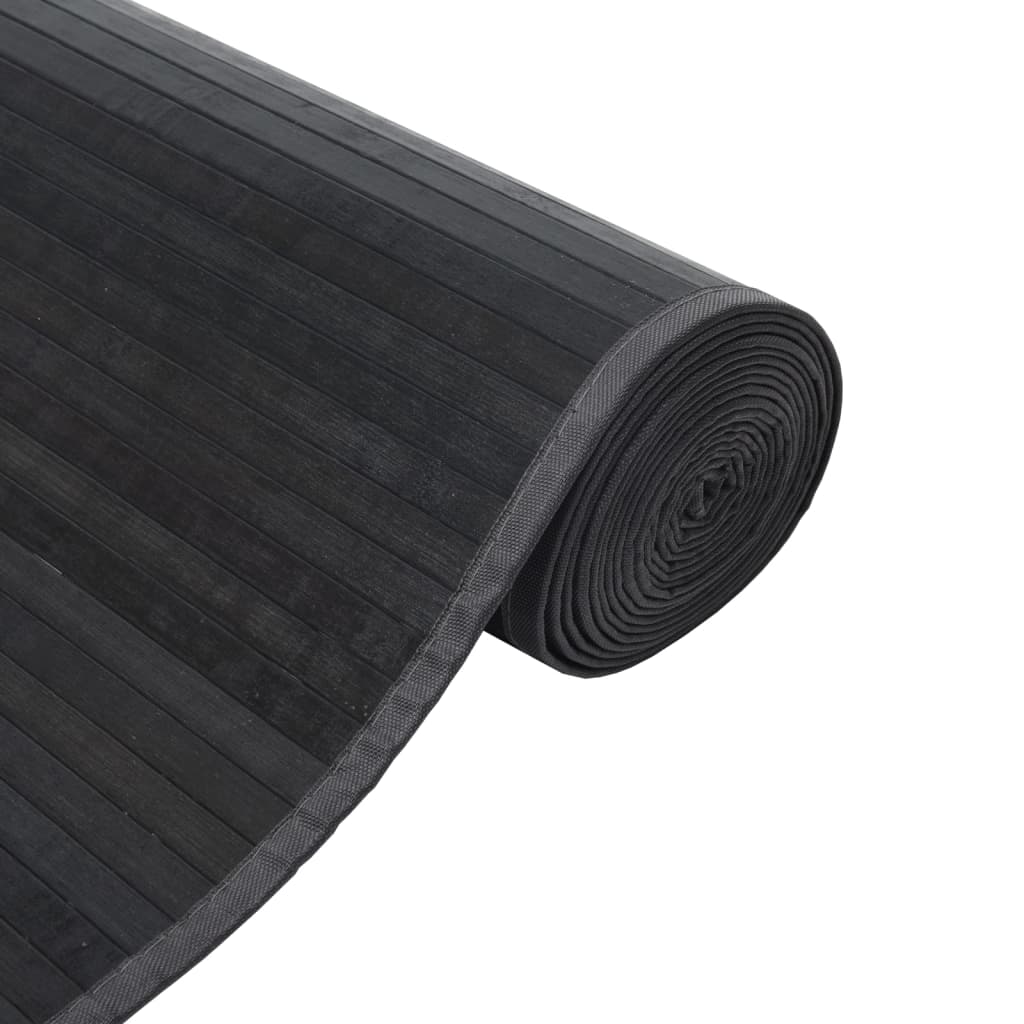 vidaXL Preproga pravokotna siva 100x200 cm bambus