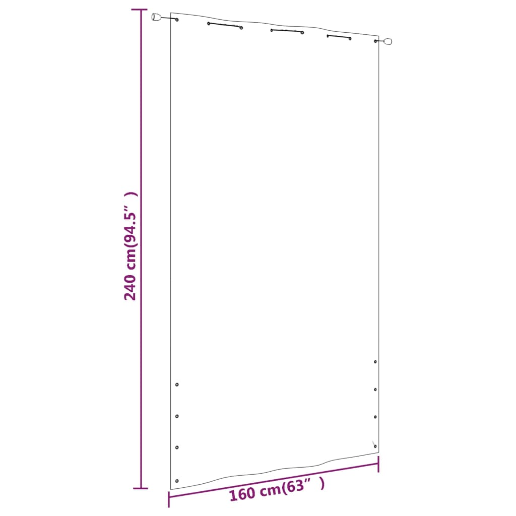 vidaXL Balkonsko platno terakota 160x240 cm tkanina Oxford