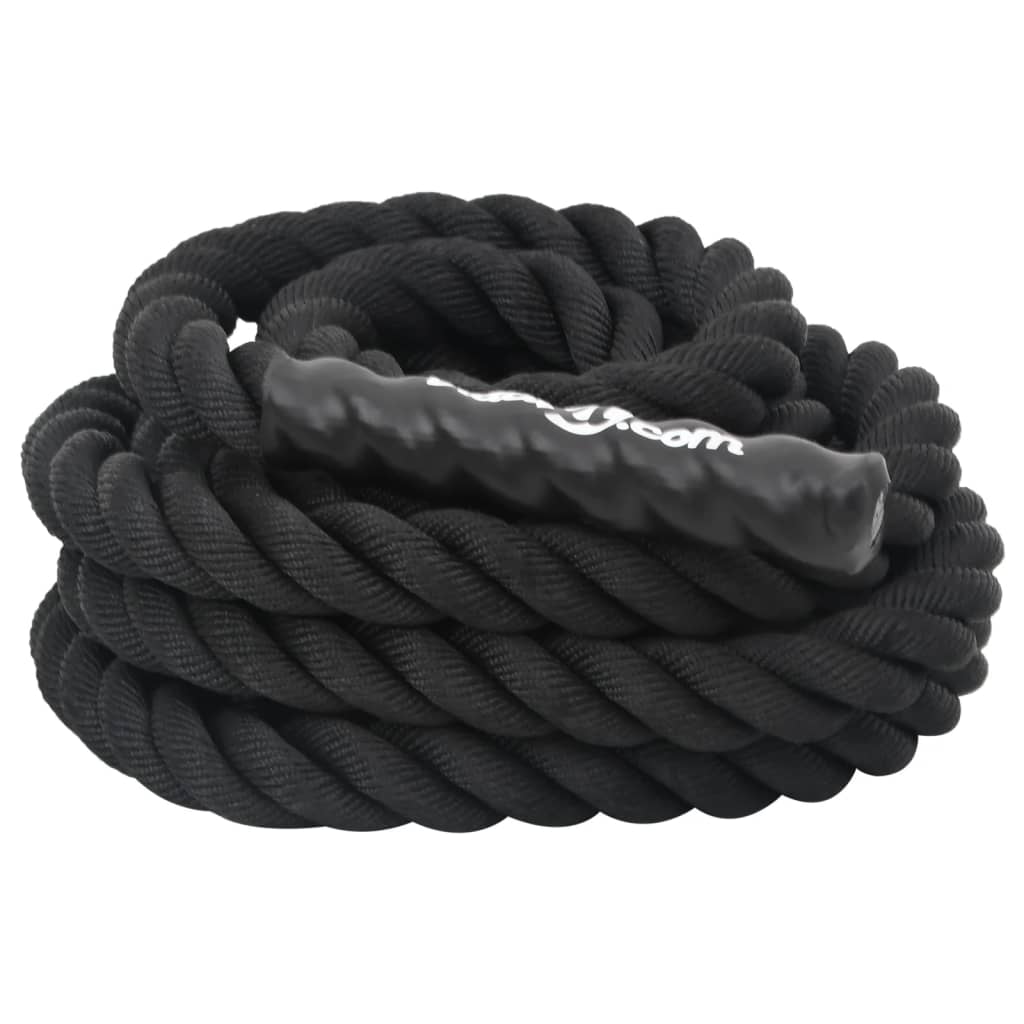 vidaXL Bojna vrv črna 9 m 6,8 kg poliester
