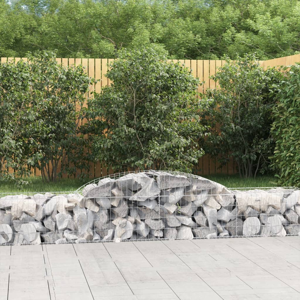 vidaXL Obokane gabion košare 9 kosa 300x50x40/60 cm pocinkano železo