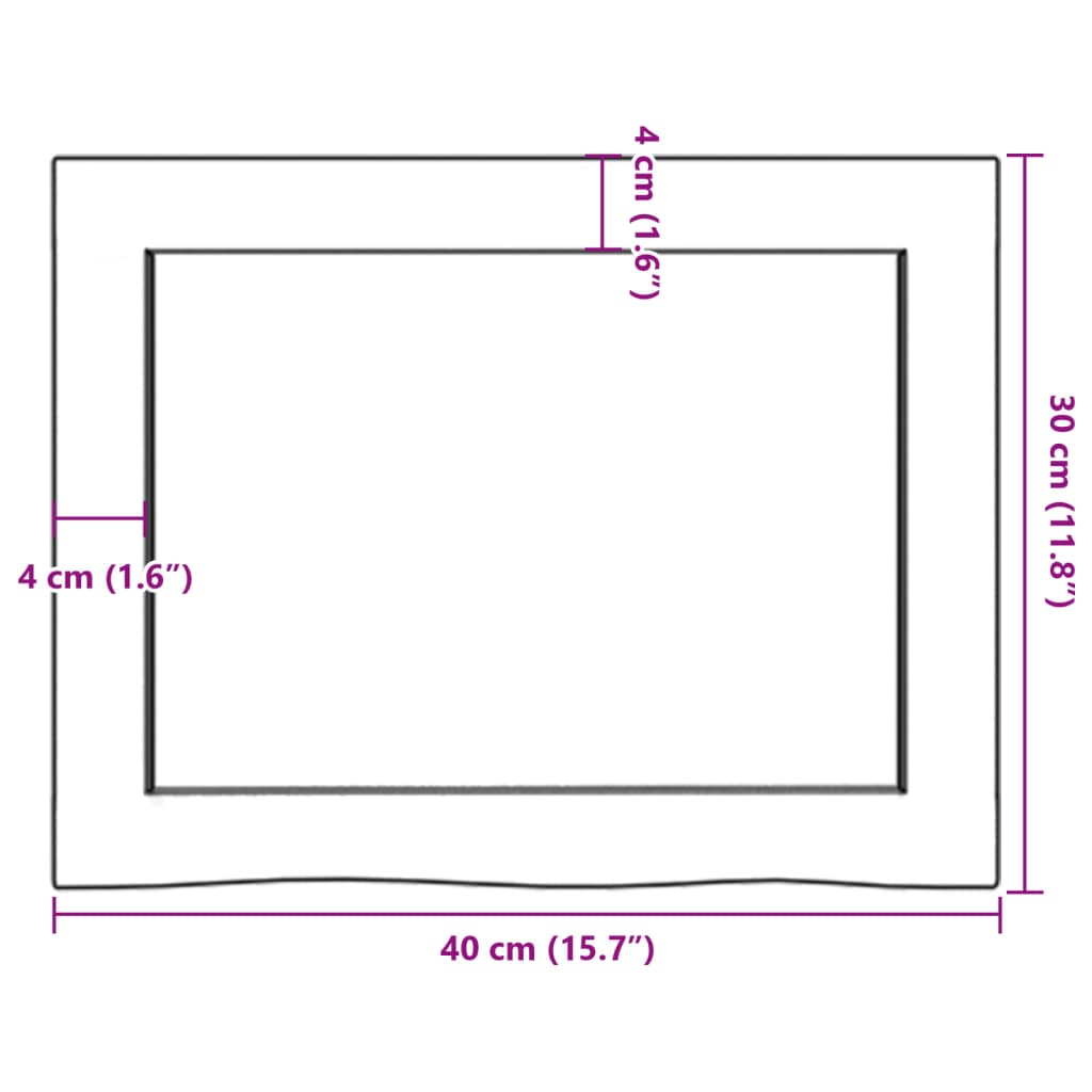 vidaXL Kopalniški pult temno siv 40x30x(2-4) cm obdelan trden les