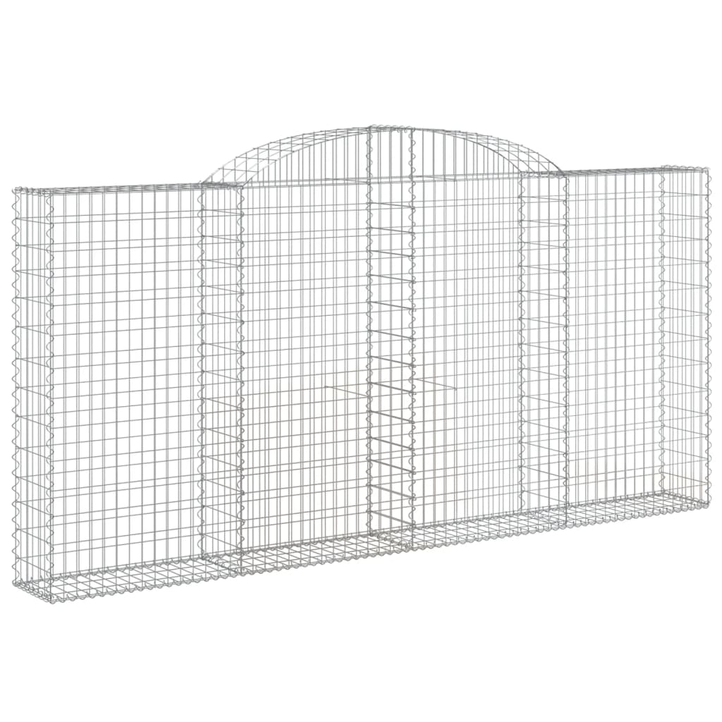 vidaXL Obokane gabion košare 11 kosi 300x30x140/160cm pocinkano železo