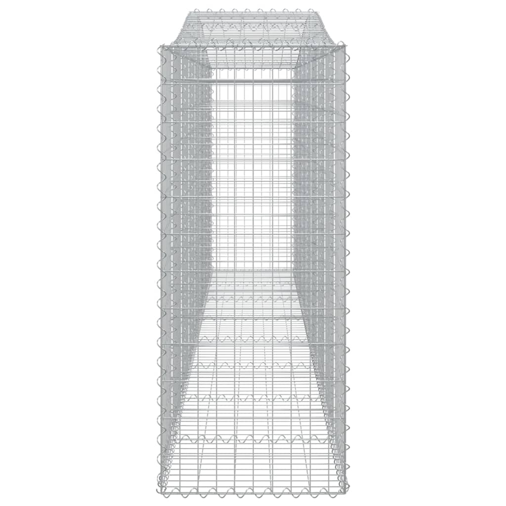 vidaXL Obokana gabonska košara 400x50x120/140 cm pocinkano železo