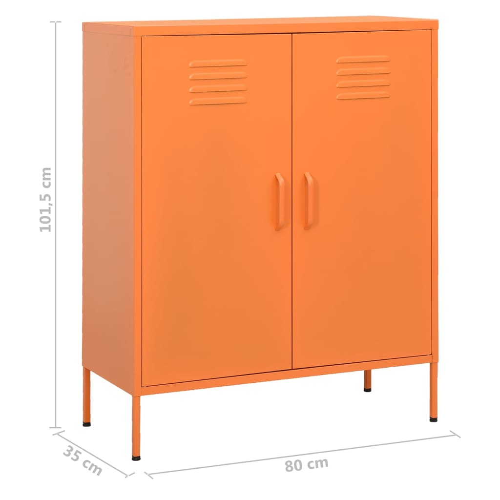 vidaXL Omara za shranjevanje oranžna 80x35x101,5 cm jeklo