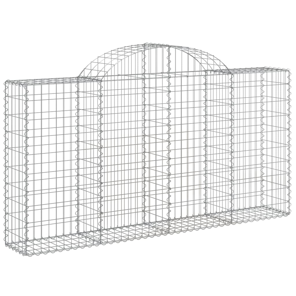 vidaXL Obokane gabion košare 10kosov 200x30x100/120cm pocinkano železo