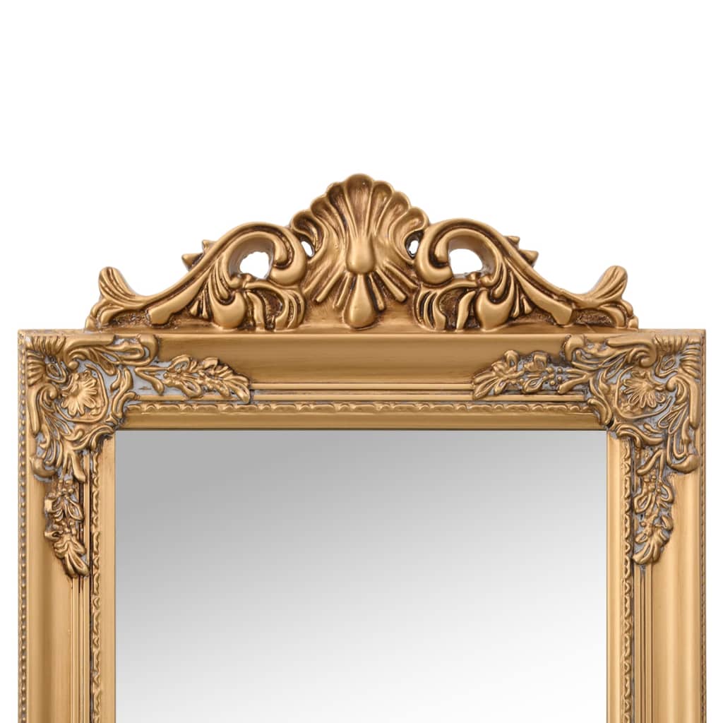 vidaXL Prostostoječe ogledalo zlato 45x180 cm