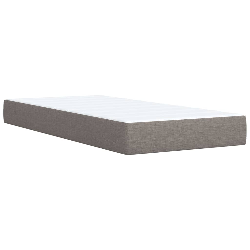 vidaXL Box spring postelja z vzmetnico taupe 80x200 cm blago