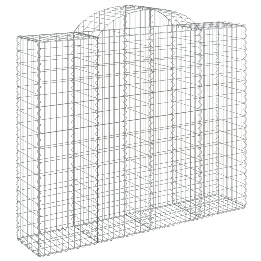 vidaXL Obokane gabion košare 4 kosi 200x50x160/180 cm pocinkano železo