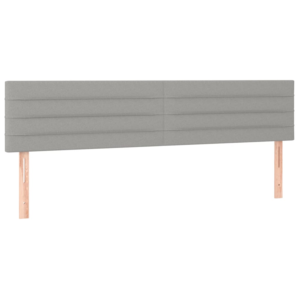 vidaXL Box spring postelja z vzmetnico svetlo siva 160x200 cm žamet