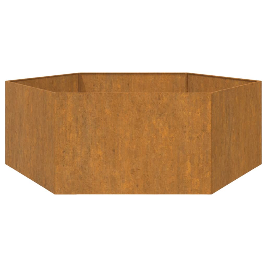 vidaXL Cvetlično korito zarjavelo 138x120x45 cm corten jeklo