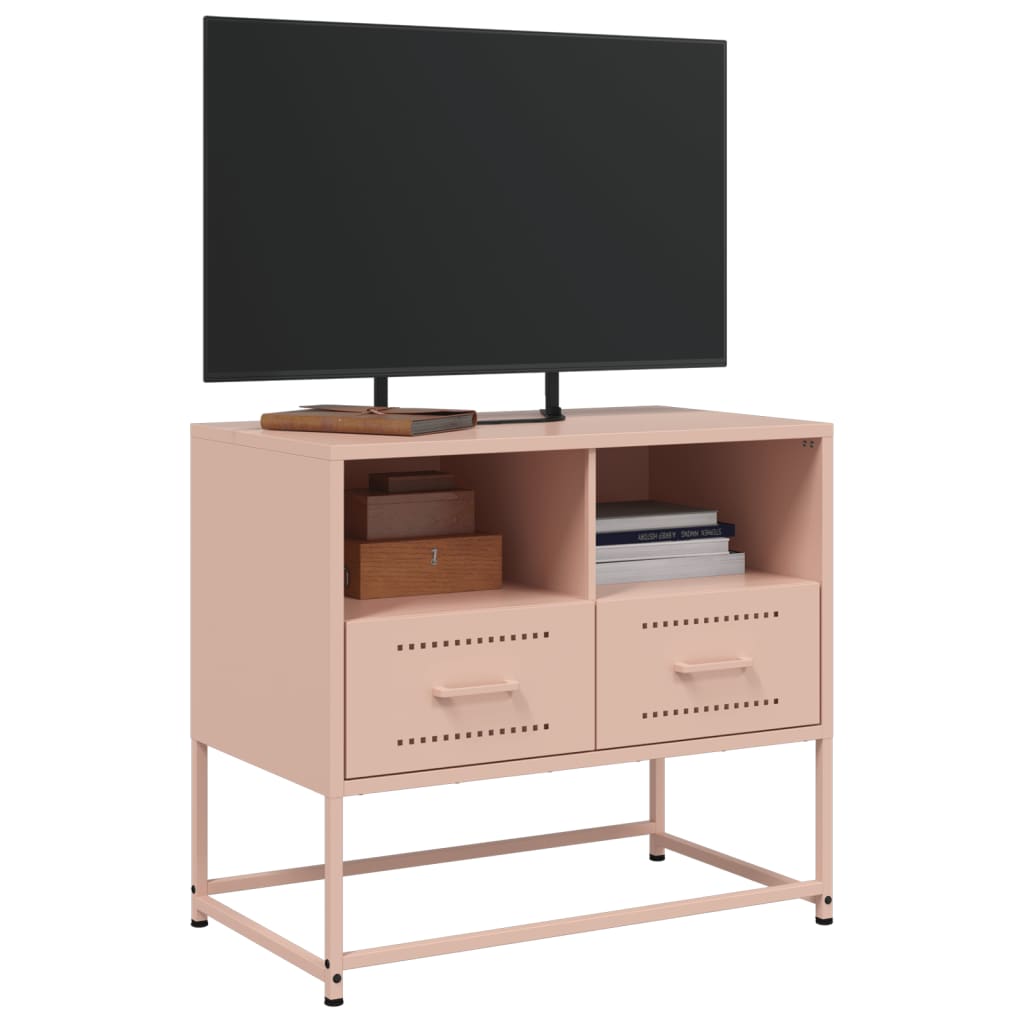 vidaXL TV omarica roza 68x39x60,5 cm jeklo