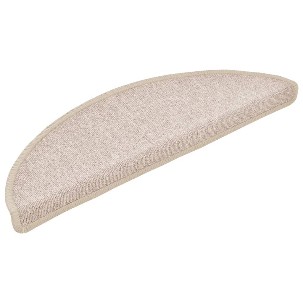 vidaXL Preproge za stopnice 10 kosov 56x17x3 cm taupe