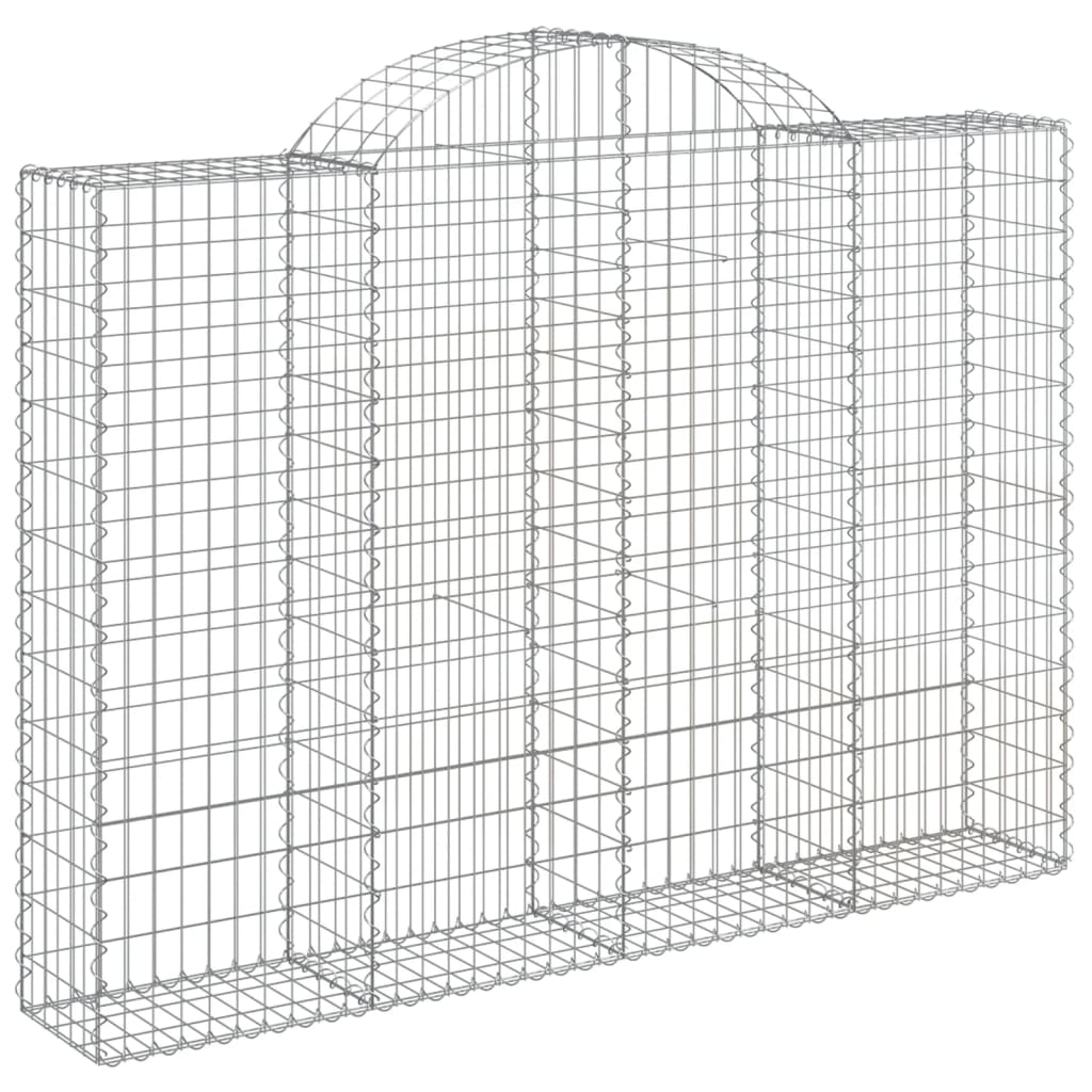 vidaXL Obokane gabion košare 11kosov 200x30x140/160cm pocinkano železo