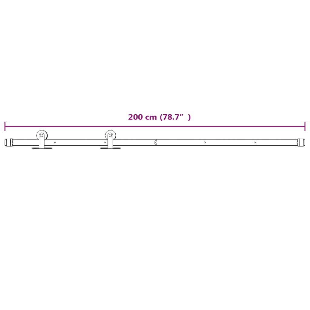 vidaXL Drsna vrata s kompletom vodil 85x210 cm trdna borovina